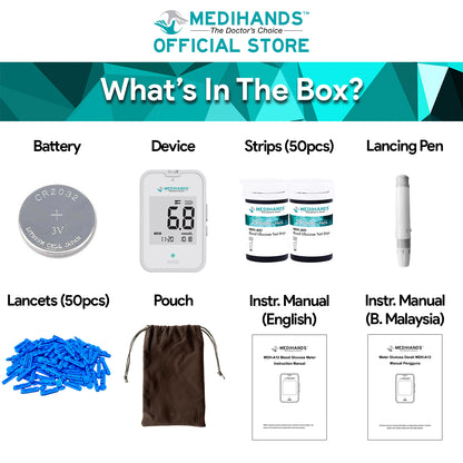 Medihands Blood Pressure Monitor & Blood Glucose Monitor MDH-A12 Bundle Deal