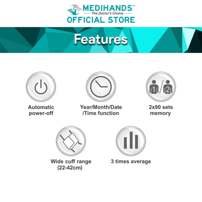 Medihands Upper Arm Electronic Blood Pressure Monitor